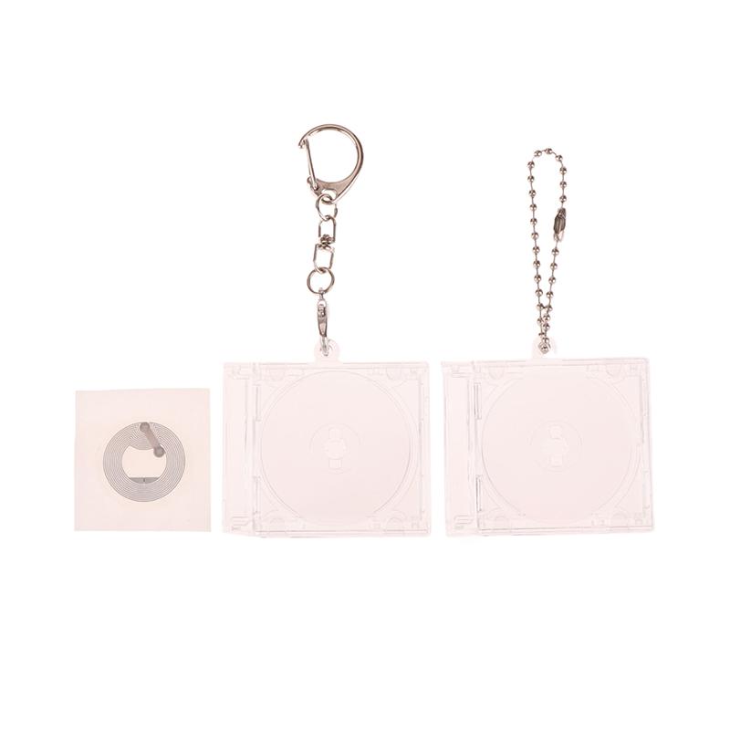 1 szt. Pusty album Mini etui na CD brelok do kluczy do plecaka DIY wiszące dekoracje brelok do kluczy