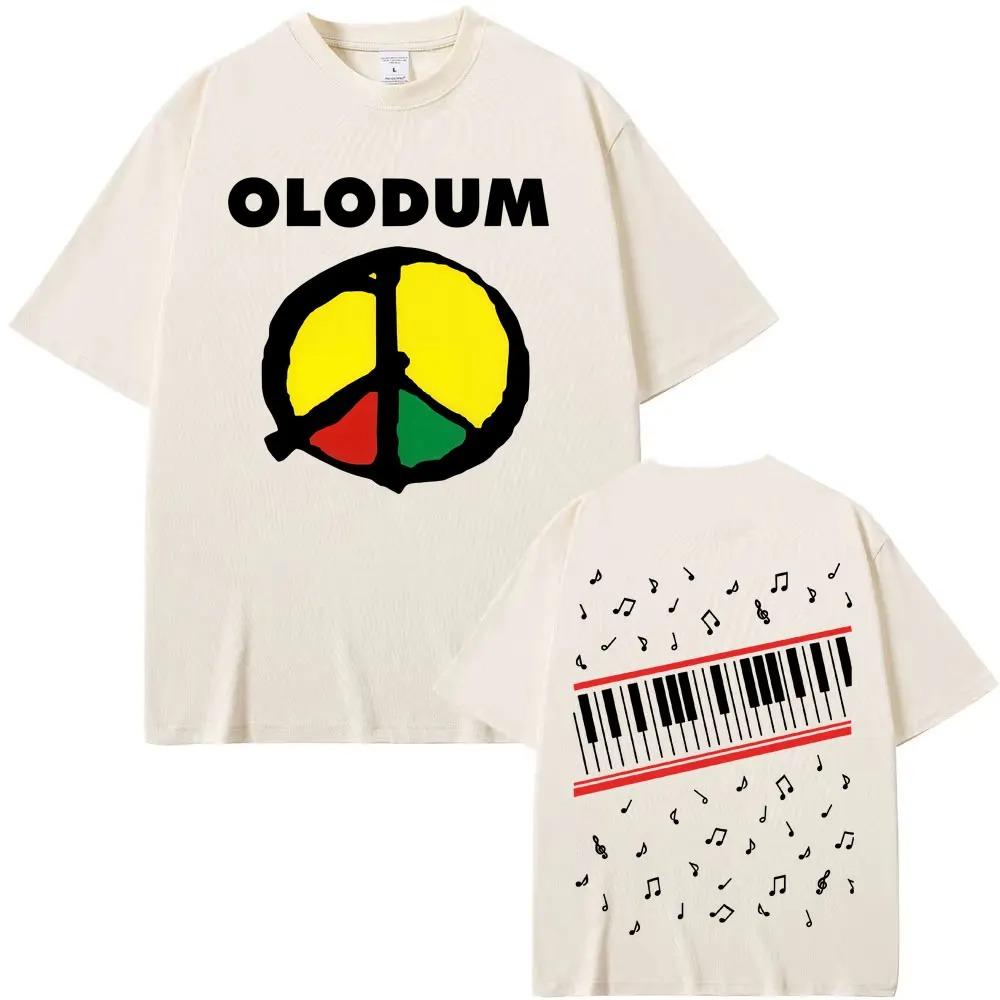 Michael Jackson Olodum Peace & Music Dual-Sided Casual Oversized T-Shirt Reggae Color Unisex Streetwear T-shirt