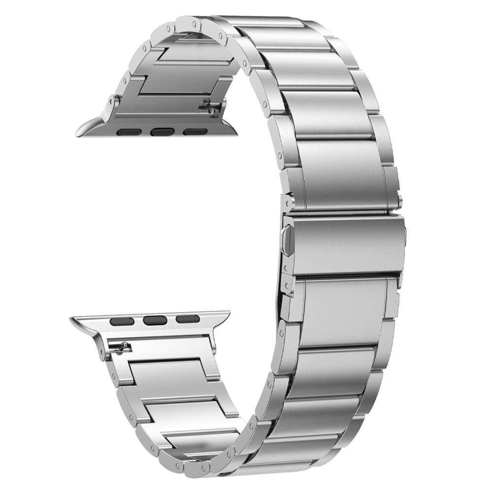 

Watch Strap for Apple Watch Series 10 42mm/9 8 7 41mm/SE (2023) SE (2022) SE 6 5 4 40mm/3 2 1 38mm Titanium Alloy Smart Bracelet Watch Strap Silver