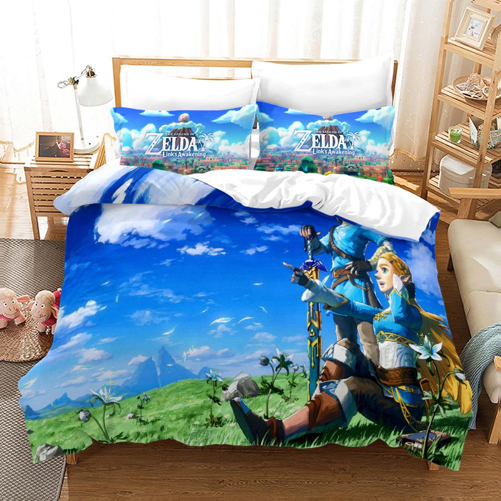 3D Digital Printing Three-Piece Quilt Cover Bedding The Legend Of Zelda