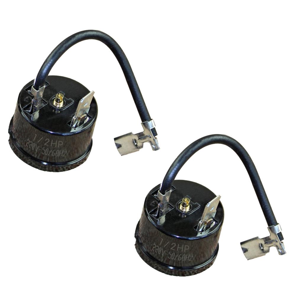 2Pcs Refrigerator Thermal Overload Protector 1/2HP/1/3HP/1/4HP/1/5HP/1/6HP Compressor Replacement Overheat Safety Unit