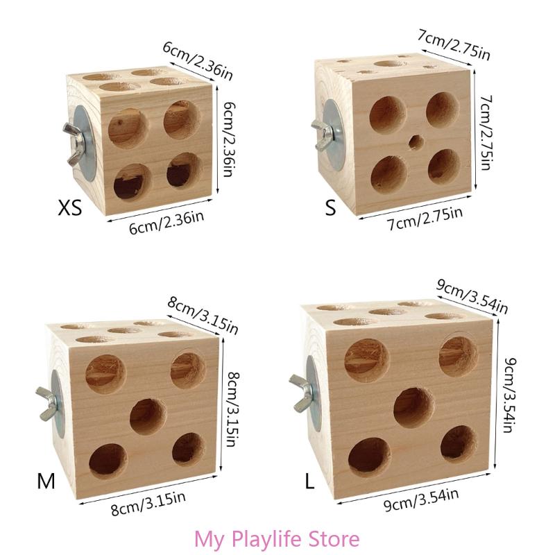 Parrots Grinding Chew Toy Bird Wood Chew Training Supplies Natural Wood Block Molar Toy for Pet Bird Tearing Grinding