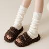 5/10 Pairs Casual Autumn Winter Calf Length Sock Covers Vertical Stripe Knitted Leg Warmers Warm JK Style Knee High Boots Layered Boot Covers Socks