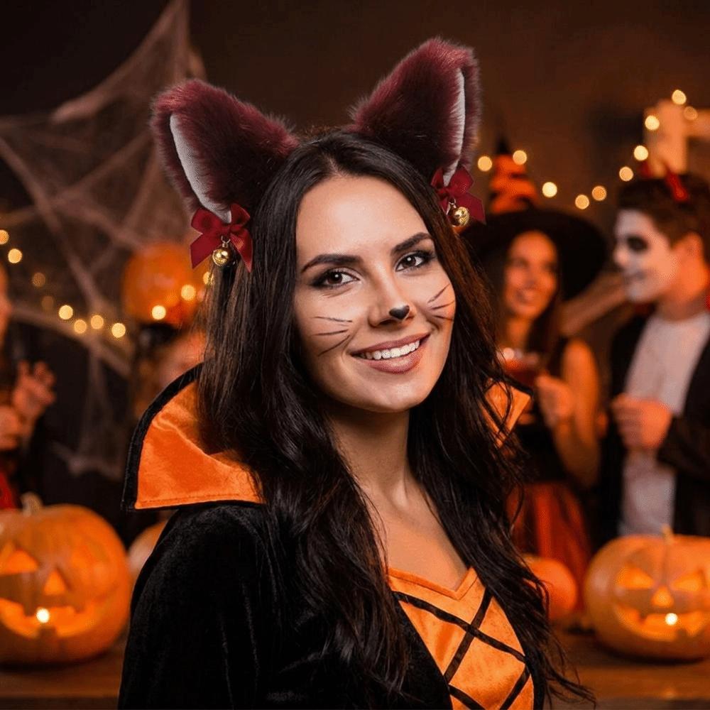 Realistic Plush Cat Ears Headband Sweet Cosplay Hair Hoop Hair Accessory Anime Headband Costume
