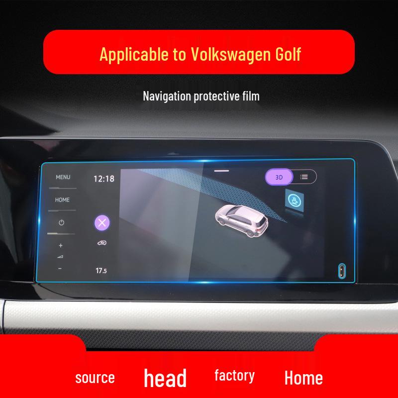 VW Golf 8 Navigation Tempered Film: Fits 25 Models, 7" Touchscreen Protector