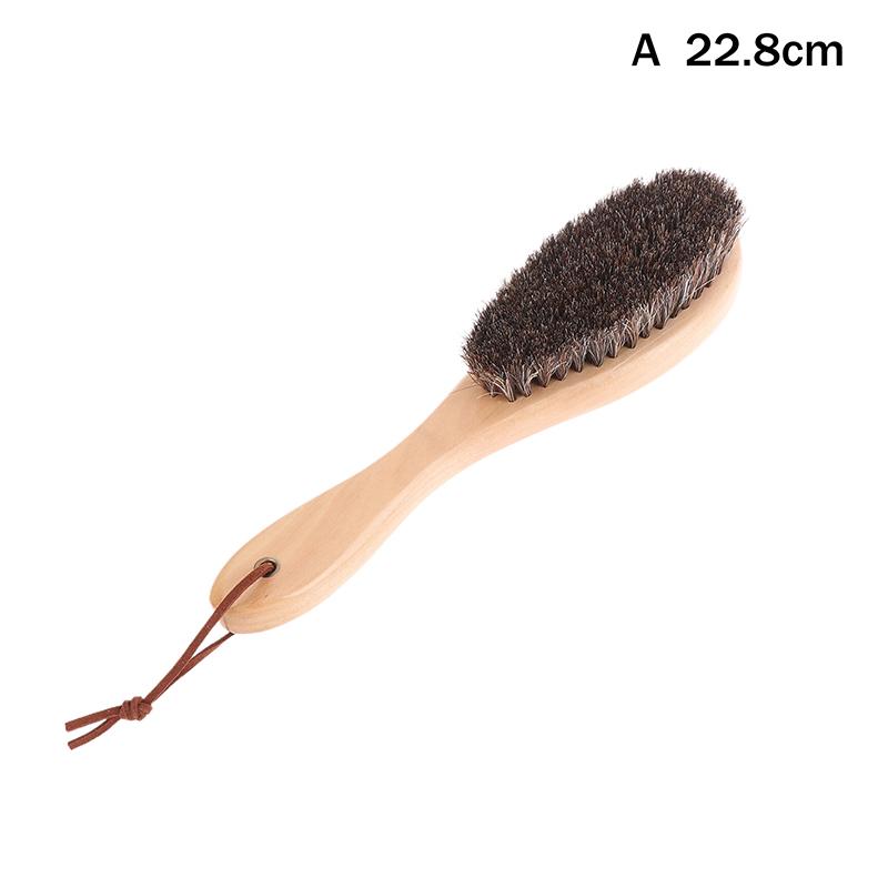 

Horse Hair Cleaning Brush (Wooden Handle) - Soft Horsehair for Shoe Polish, Laundry & Anti-Static Care