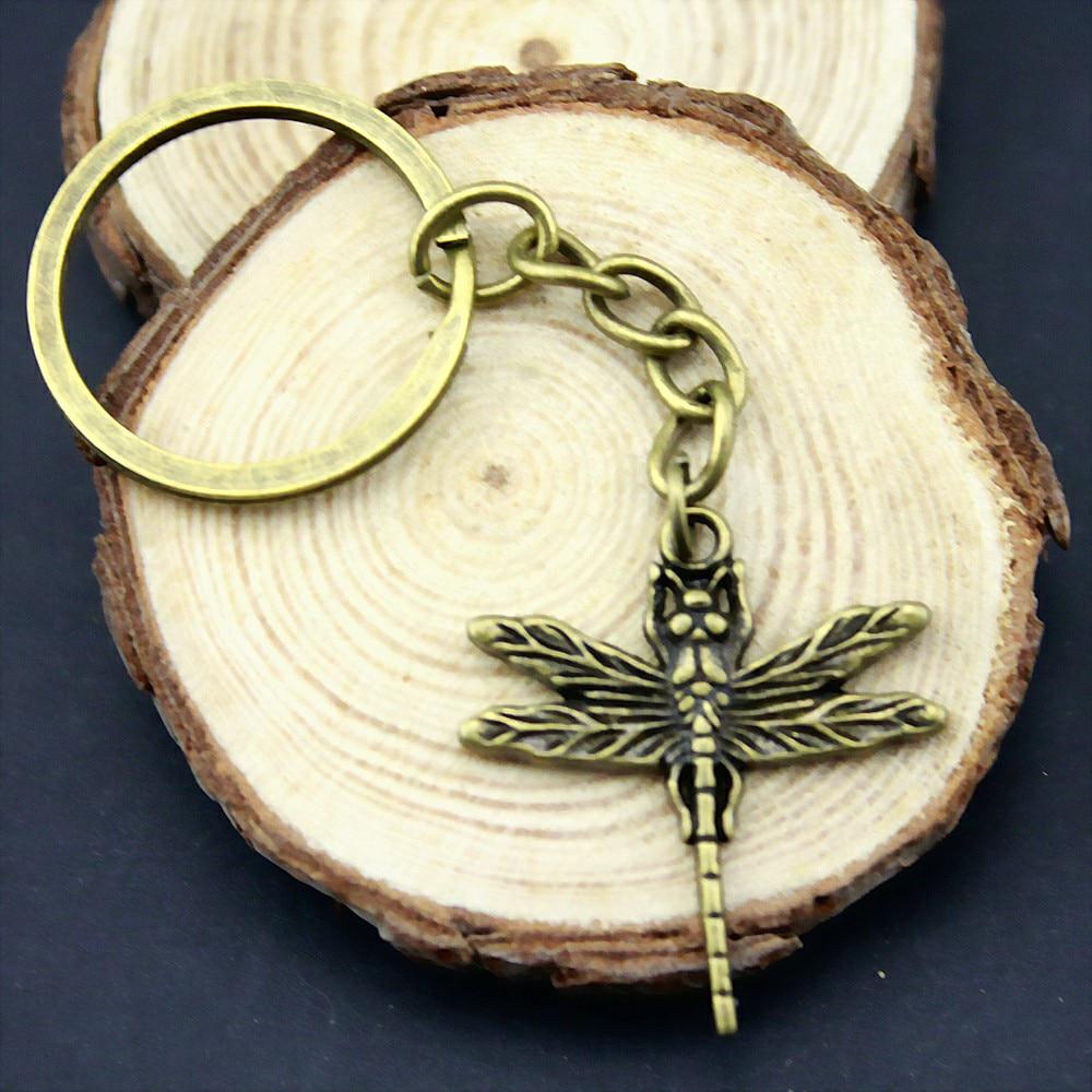 Buy WYISYWG 1 Pieces Key Chain Women Key Rings Car Keychain For Keys Dragonfly 11x28mm at
