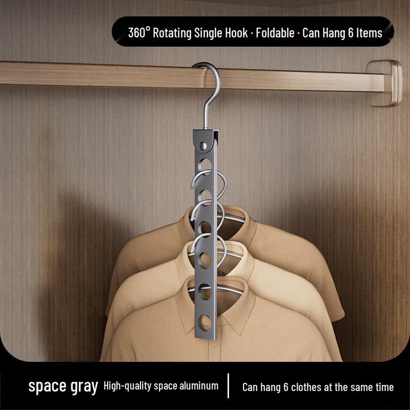 Lux Foldable Aluminum Pants Rack: Multi-Functional, Thickened Clothes Hanger