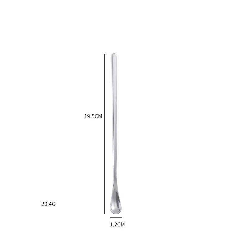 304 Stainless Steel Long Handle Sunflower Cocktail & Dessert Stirring Spoon