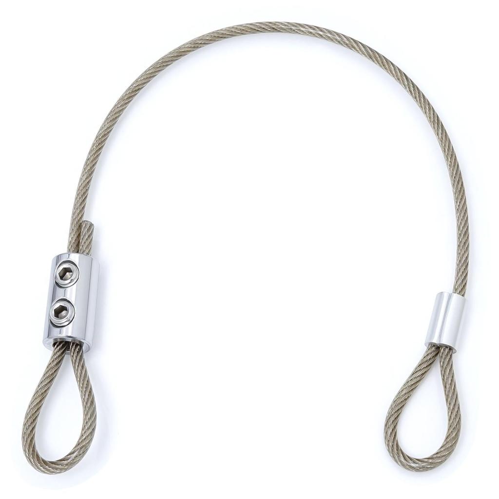 Adjustable Transparent Rubber-Coated Steel Wire Picture Hanging Device with Locking Line and Aluminum Sleeve Safety Rope