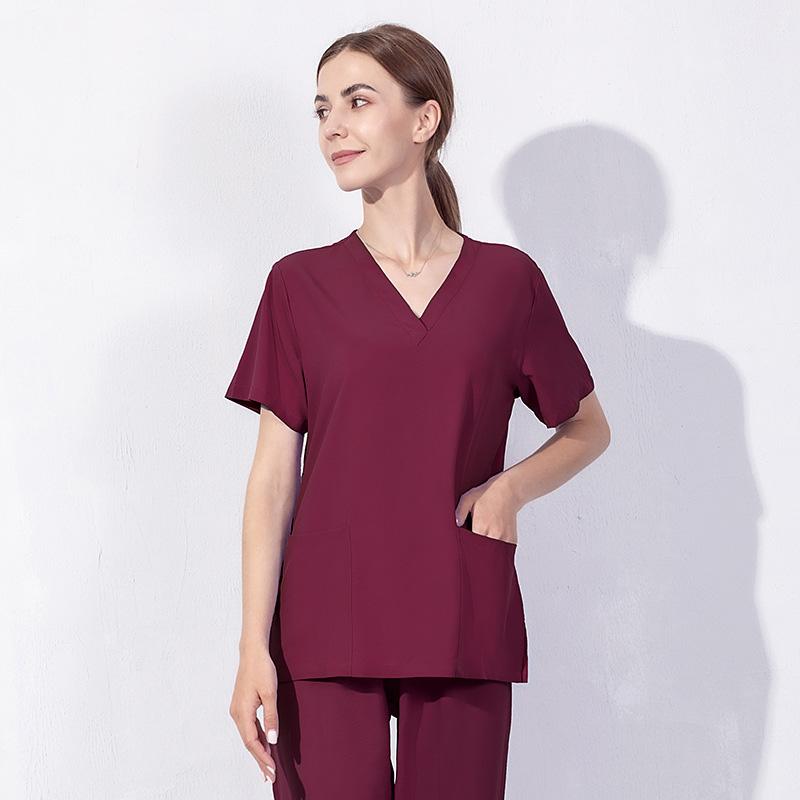 1Pc Dental Surgery Workwear Polyester Fiber Hospital Isolation Gown Salon Spa Nurse Solid Color Surgical Pajamas Doctor