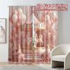 2pcs, 2D FLAT PRINTING Curtains (Without Rod) Carousel Bliss Chic Chic Curtain Versatile 100% Polyester Curtains Home Decor