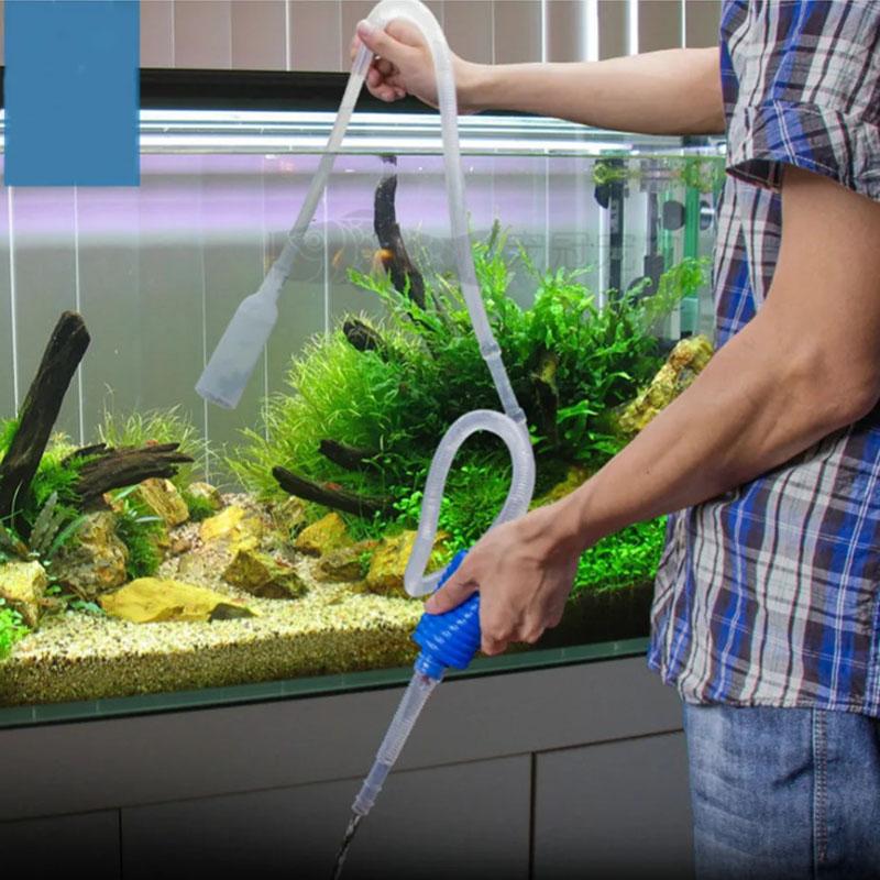 150cm Aquarium Cleaner Vacuum Pump For Fish Tank Cleaning Siphon Filter Cleaner Fish Water Pumps Change Gravel Household Tools