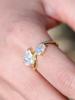 S925 Silver Double Stone Irregular Shape Moissanite Ring Fine Jewelry Fashionable and Exquisite Suitable for Gift Giving