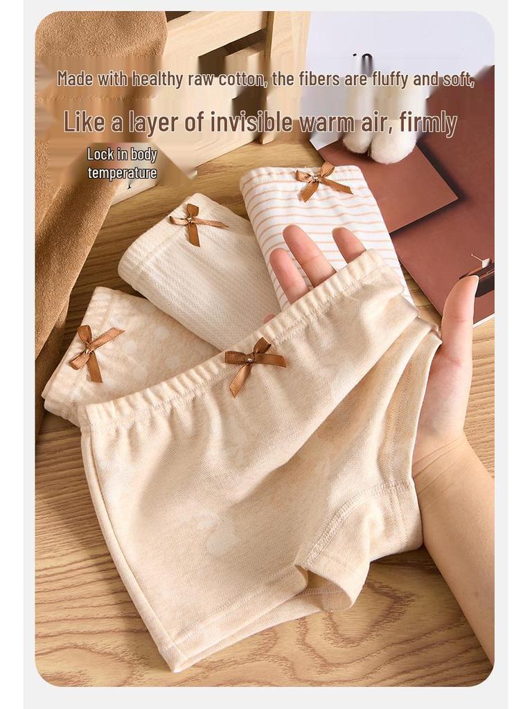 Girls' Antibacterial Pure Cotton Boxer Briefs - No Pinch, All-Day Comfort