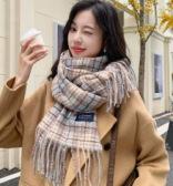 Retro plaid Japanese and Korean atmosphere plaid scarf women's plaid series contrasting color warm shawl student scarf