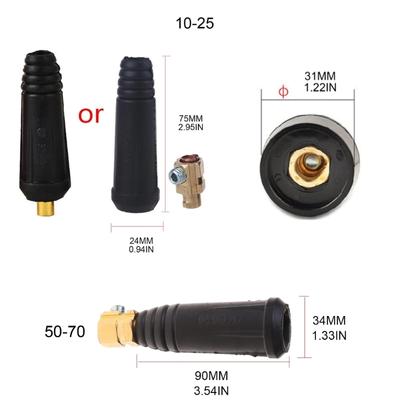 Europe Welder Quick Fitting Male Cable Connector Socket DKJ 10-25 50-70 Plug Adapter Female Insert Welding Accessories