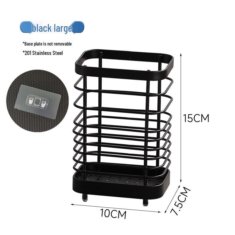 Stainless Steel Electric Toothbrush Wall Holder & Toothpaste Draining Rack