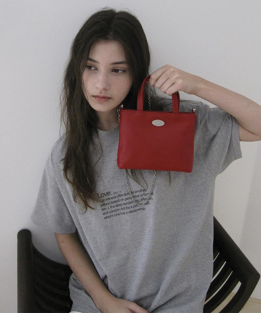 Dumaro Dion Small Two-Way Crossbody Bag / Red