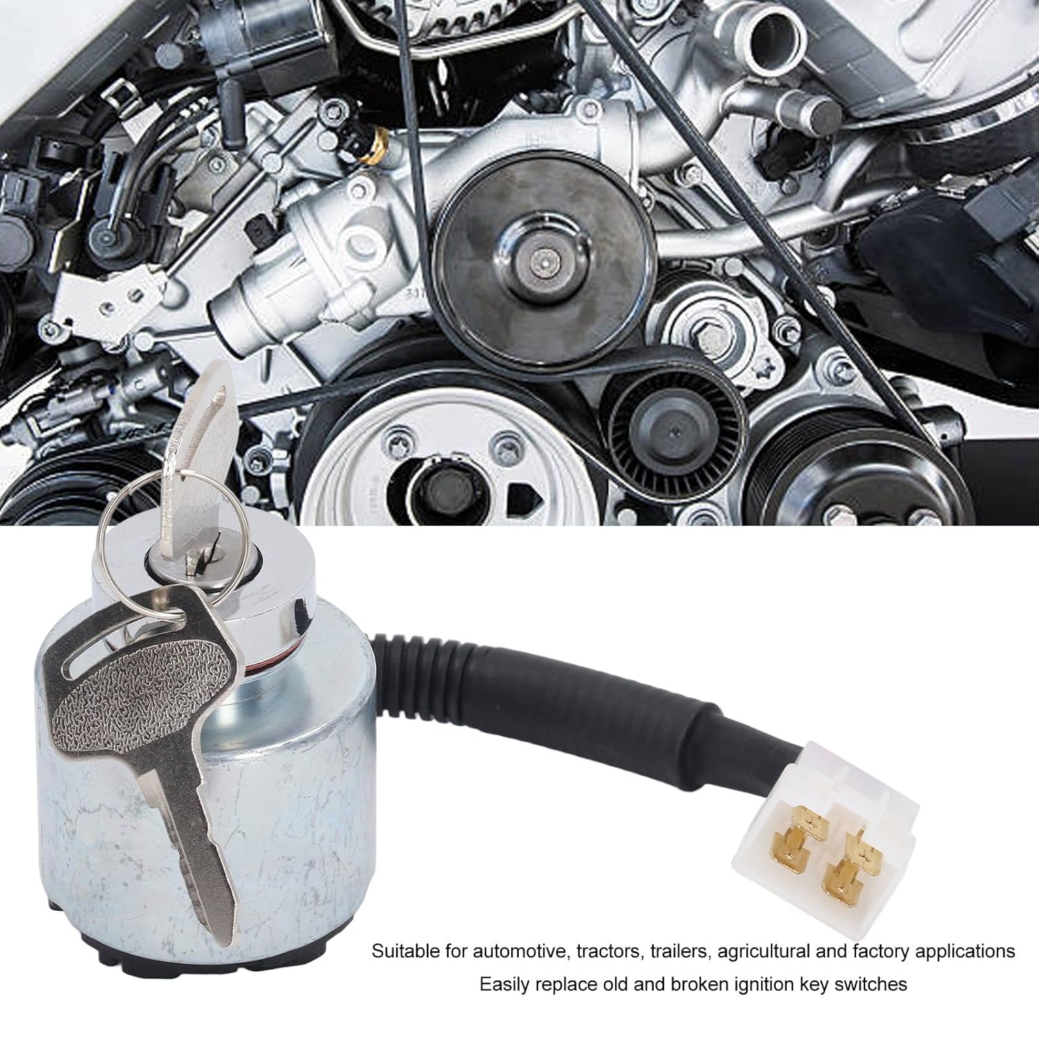 Automotive Car Tractor Truck Ignition Starter Switch 37410 59110 for Kubota B1550D B1750D B1750 Zinc Alloy Brass for Tractors Trailers