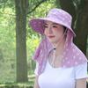 Sun Protection Cover Face Cap Neckline Mask Tea Picking Hat Portable Sunscreen Bucket Hat  Riding