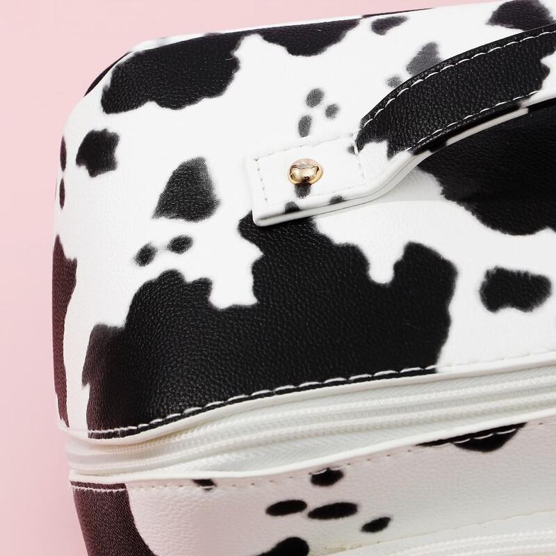 MDNG Ins Style Cow Print Travel Makeup Pouch