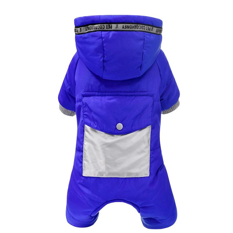 

Dog Pets Clothing Winter Dog Jumpsuit Thick and Warm Dog Coat Jacket Pomeranian Bichon Poodle Schnauzer Puppy Clothes Costumes XS（old） синій