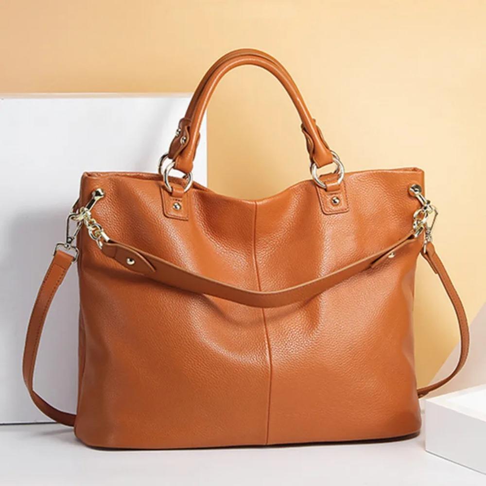2025 New Genuine Leather Women's Handbags New First Layer Cowhide Shoulder Crossbody Bag Large Capacity Messenger Tote Bags