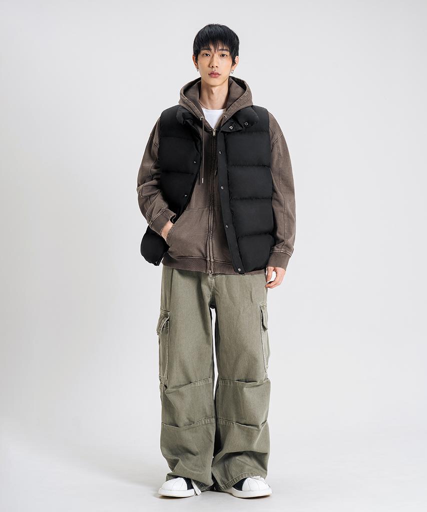 Lemain Second 2Way Oversized Volume Wellon Puffer Vest [Black]