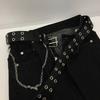 Women Gothic Punk Waist Belt Alloy Chain Design Silver Pin Buckle White Black Blue Waistband Jeans Skirt Waist Belt Girls Gift