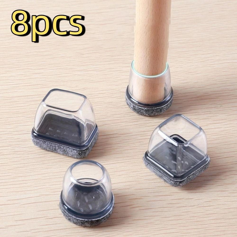 8pcs Resilient Furniture Feet Pad Non-slip Chair Leg Silent Mat Chair Leg Protector Pad  Tables
