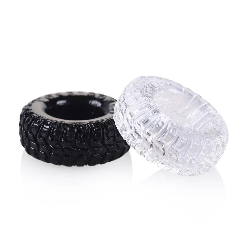 2 PCS/Set Soft Cock Rings Penis Lasting Erection Male Delay Ejaculation Scrotum Restraint Adult Sex Toys For Men TPE Reusable