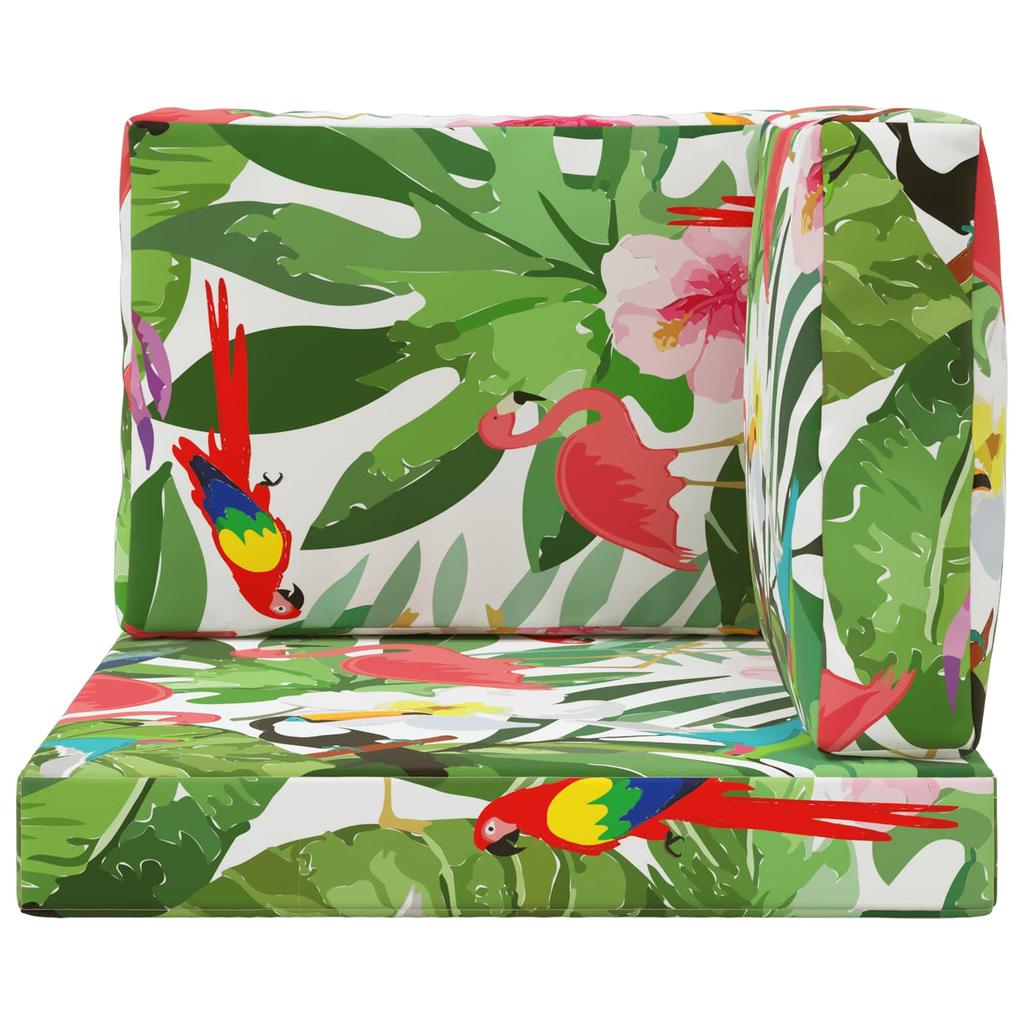 Outdoor Sofa Cushions 3 Pcs Multicolored Polyester