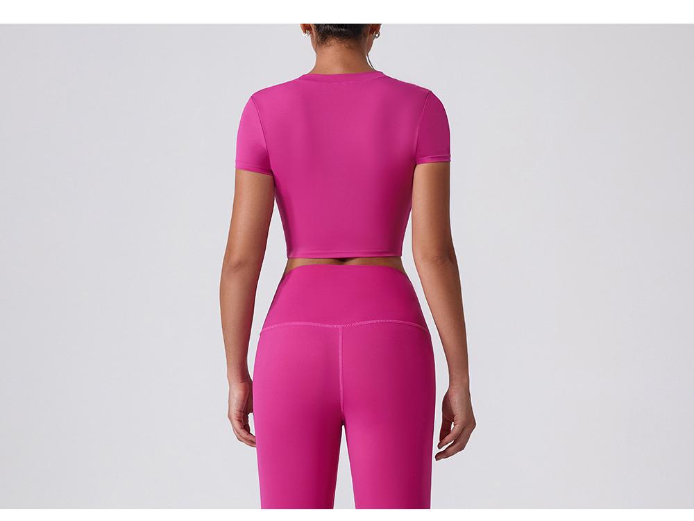 Sleek Yoga Set: Moisture-Wicking, Quick-Dry, Beautiful Back, Nude Feel, Two-Piece for Training & Running