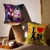 NoGameNoLife Anime Cushion Cover Anti-dustmite Pillowcase Invisible Zipper Silky Short Plush Sofa Cushion Cover
