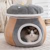 Cat Bed Cave Winter Warm Sleeping Nest With Removable Mat Cat Nest Bed For Puppy Animal Indoor Living Room Bedroom Balcony