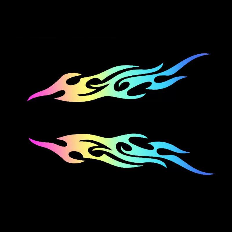 SCIONE Colorful Laser Car Stickers Cover Scratches Electric Car Stickers Body Stickers Motorcycle Tail Box Stickers Waterproof Sunscreen Stickers