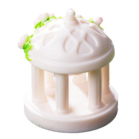 Mini Fairy Garden Accessories Miniature Tiny Waterfall Pavilion Roman Column Figurine for DIY Crafts Micro Landscape