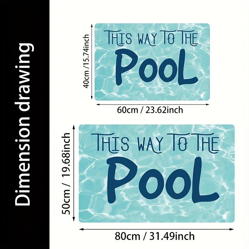 1Pcs Anti Fatigue Kitchen Rugs,Summer Poolside Fun Print Waterproof Non-Slip Thick Cushioned Kitchen Mat Heavy Duty Comfort Standing Mat for Kitchen