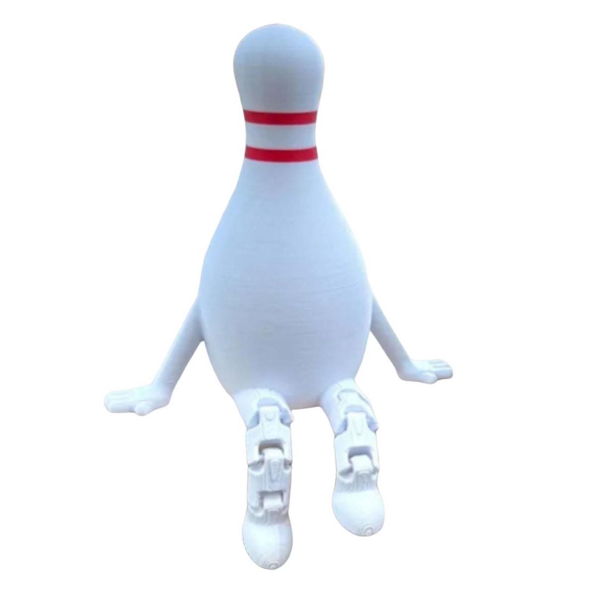 

Yousheng Flexible Bowling Buddy Bowling Pin Ball Desk Buddy с шарнирными ножками, 3D-печатный орнамент на тему боулинга, подарки для любителей боулинга белый