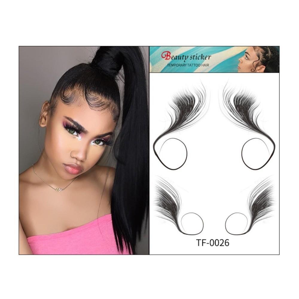 Long Lasting Hair Edges Temporary Tattoos Waterproof Bangs Stickers Hairline Stickers  Facial Art