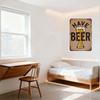 Vintage 'Have Beer' Metal Tin Sign with Rust Edge Retro Pub Style Wall Decor for Bar Cafe Man Cave Home Art Decoration