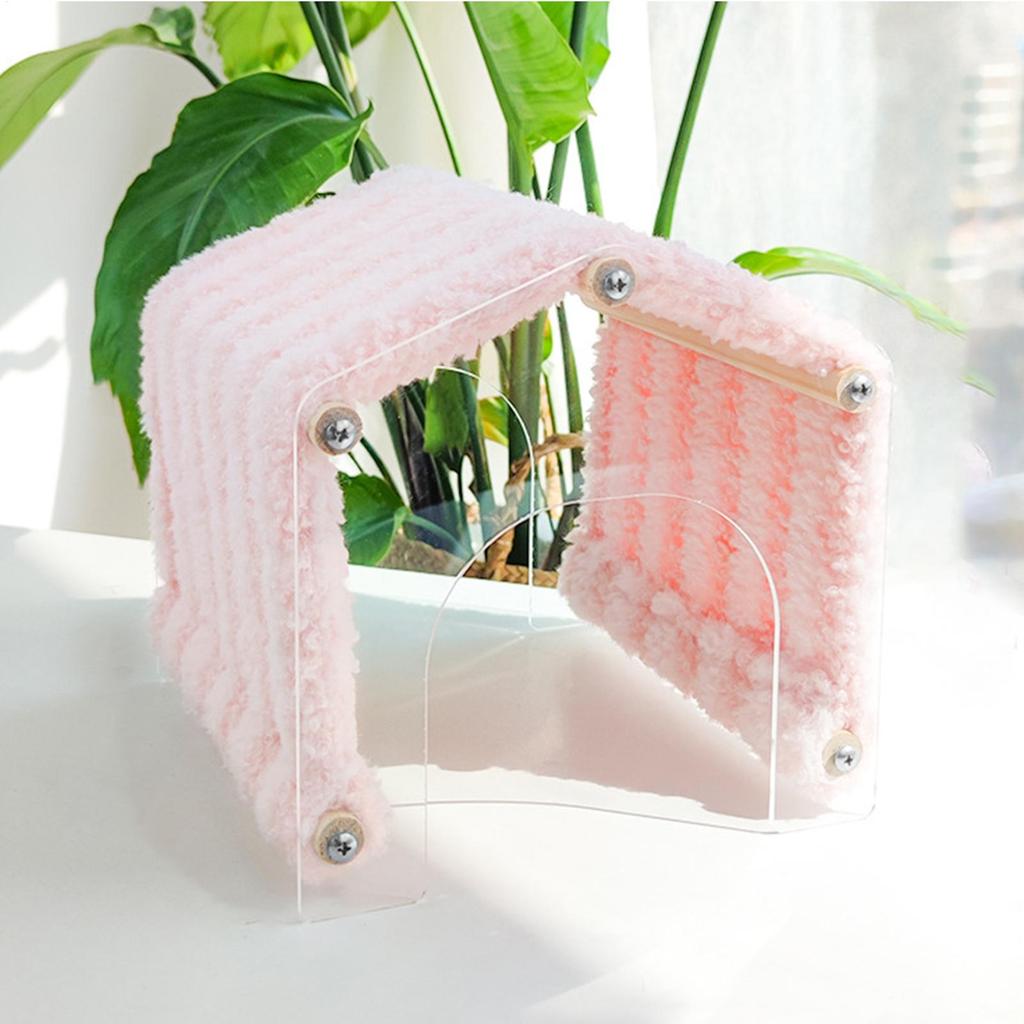 Animal Tunnel House Habitat Space Saving Decoration Animal Tunnel With Acrylic Door For Hedgehog Chinchilla Hamster Chewing
