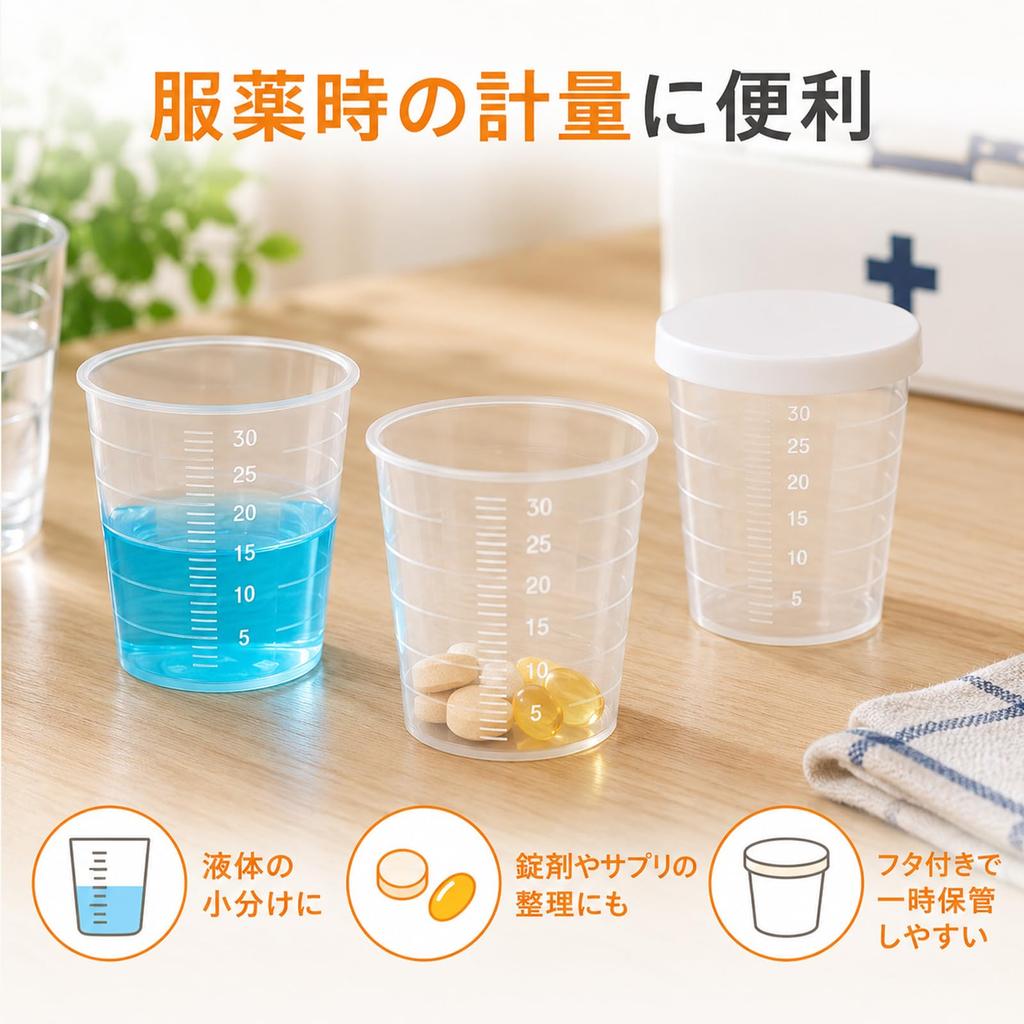 seimeinoki Measuring Cups, 50-Pack, Disposable Mixing Cups, 30ml, with Measurement Markings and Cover, Transparent, Small, for Epoxy Resin, Paint