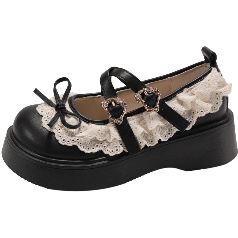 Designer Women's Mary Jane Shoes with Elegant Butterfly-Knot Thick Heel Fashionable Party Dress Footwear Platform Sandals