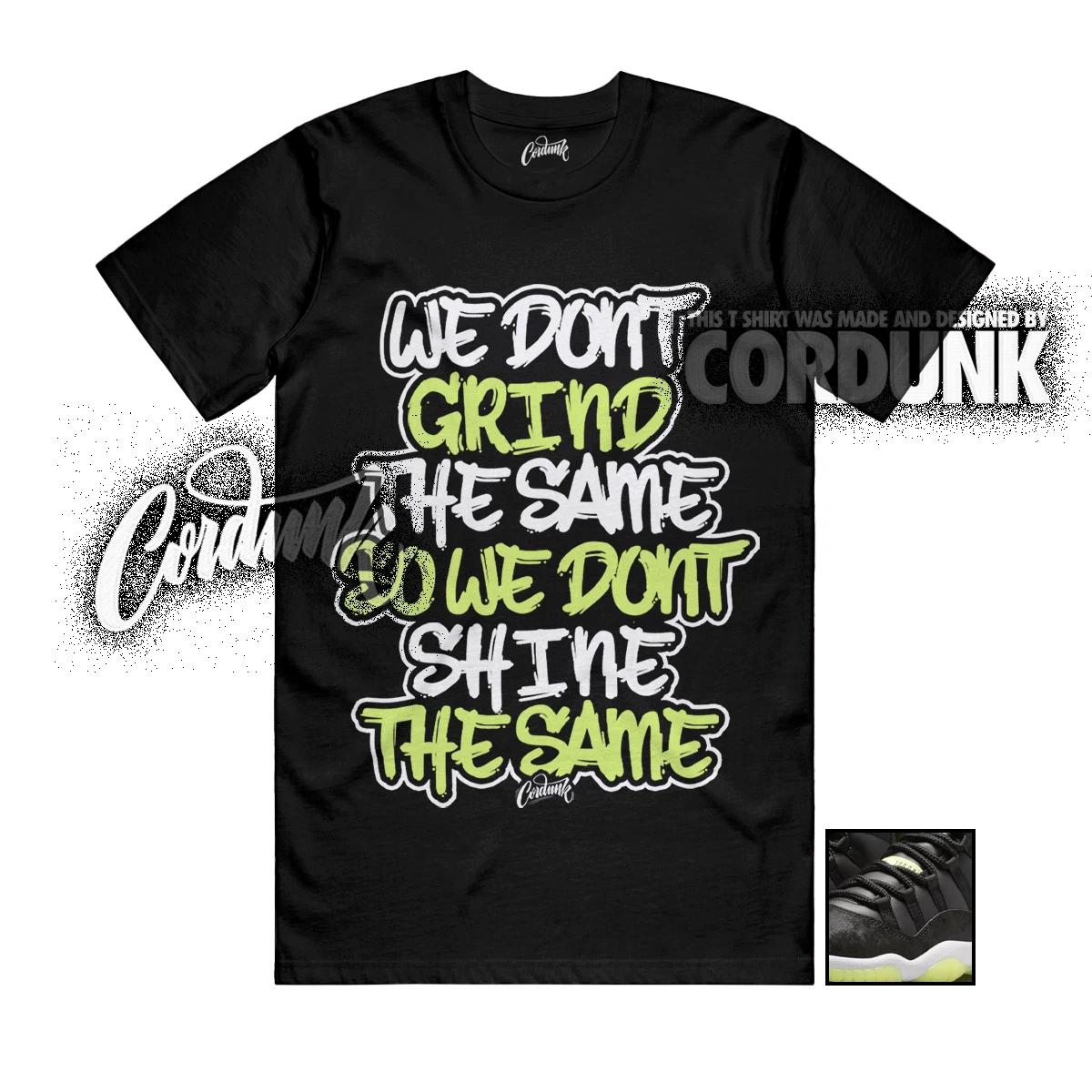 

11 Inner Beast GS Barely Volt Dark Raisin White Black T Shirt Match DIFF XL