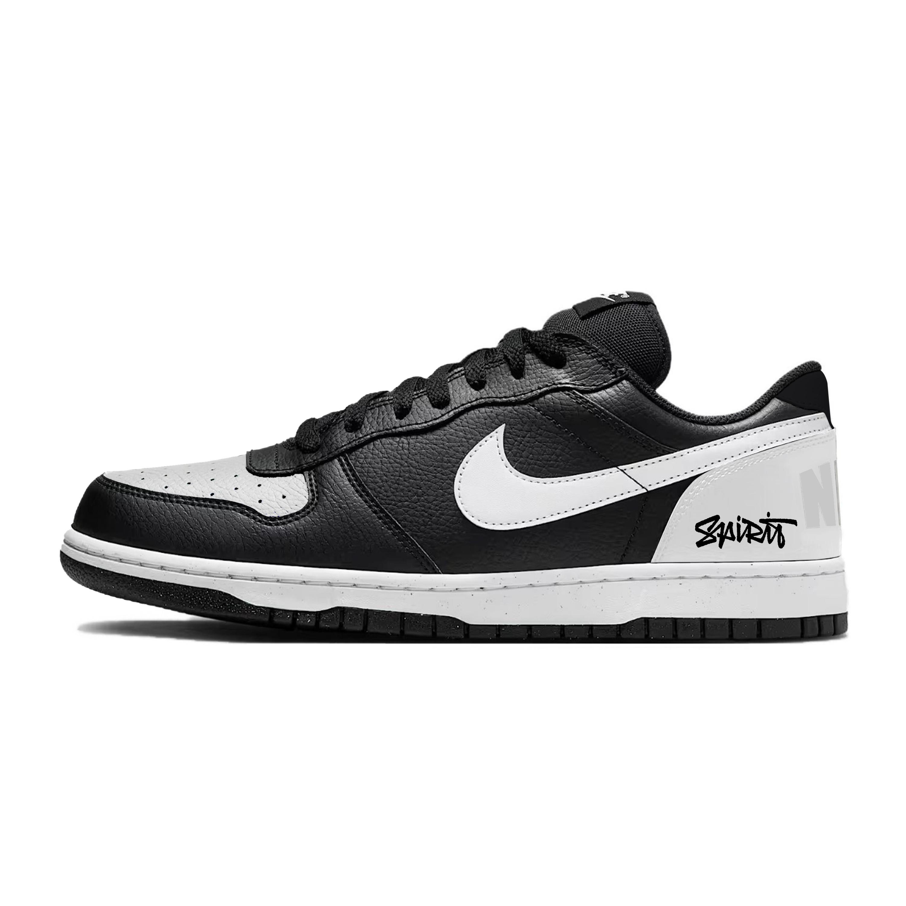 

Nike Big Abrasion Resistant Low top Skateboard Shoes Unisex Black Silver 355152-016(Team1258-) 45