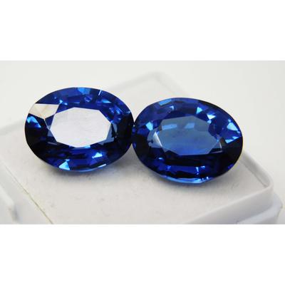 Natural Flawless Blue Sapphire 21.65 Ct Oval Shape CERTIFIED Loose Gemstone