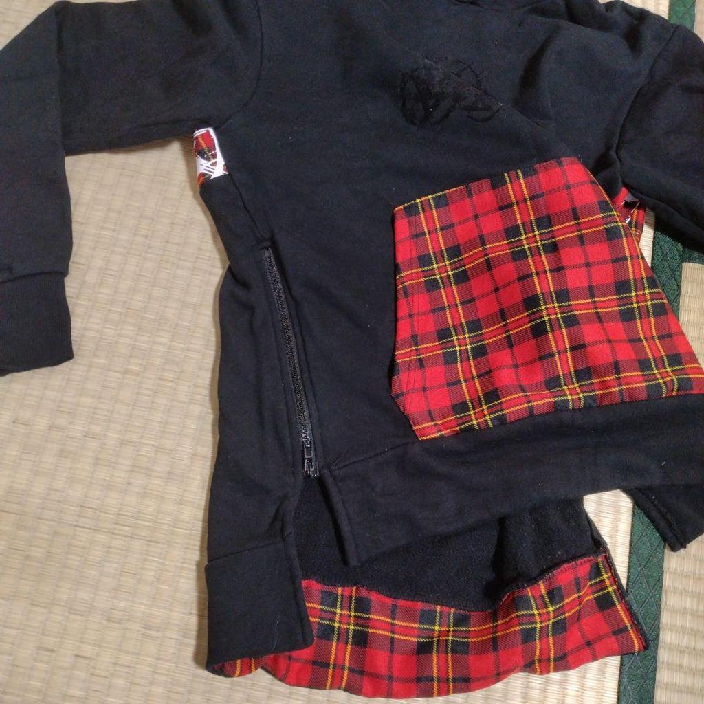 [GEBRAUCHT] BIGBANG Hoodie Schwarz/Rot Kariert