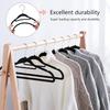 Black Velvet Non-Slip Hangers Shirt Socks Towel Drying Rack Space Saving Jackets Coat Hanger with Tie Organiser Wardrobe Storage
